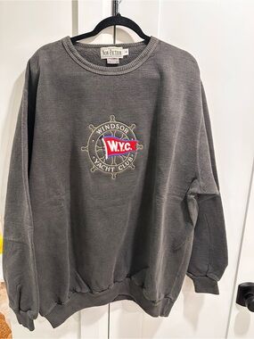 Men’s Gray Crewneck Sweatshirt with W.Y.C. Crest